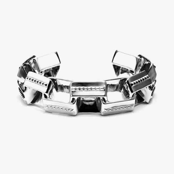 MENS STUDDED CHAIN CUFF