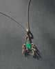 frond pendant - emerald