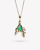 frond pendant - emerald