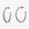 PAVÉ SCROLL HOOP EARRINGS