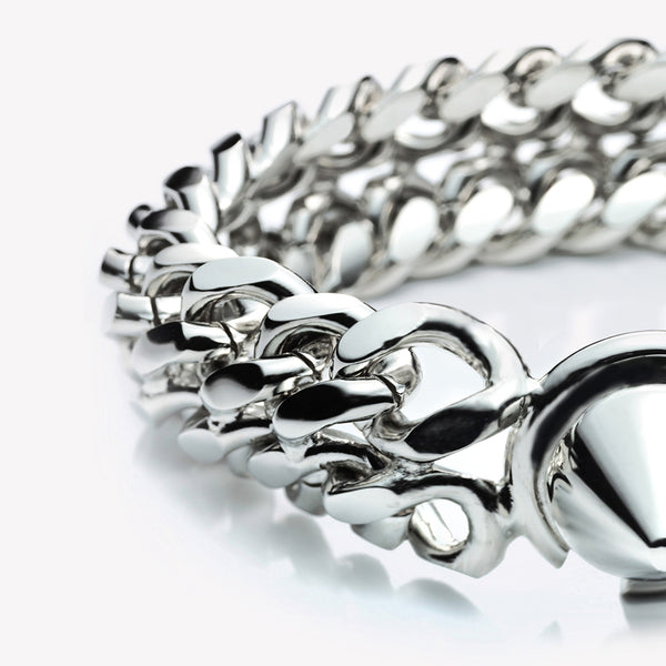 MENS PEAKED CHAIN CUFF