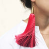 LONG SILK TASSEL EARRINGS