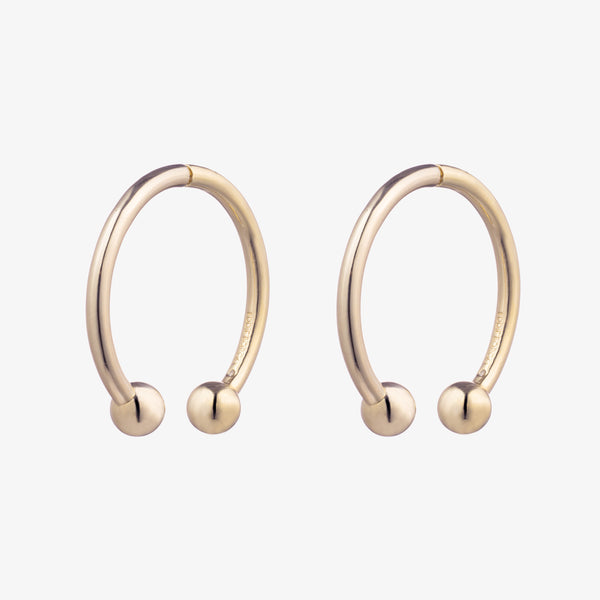 BARBELL HOOP EARRINGS