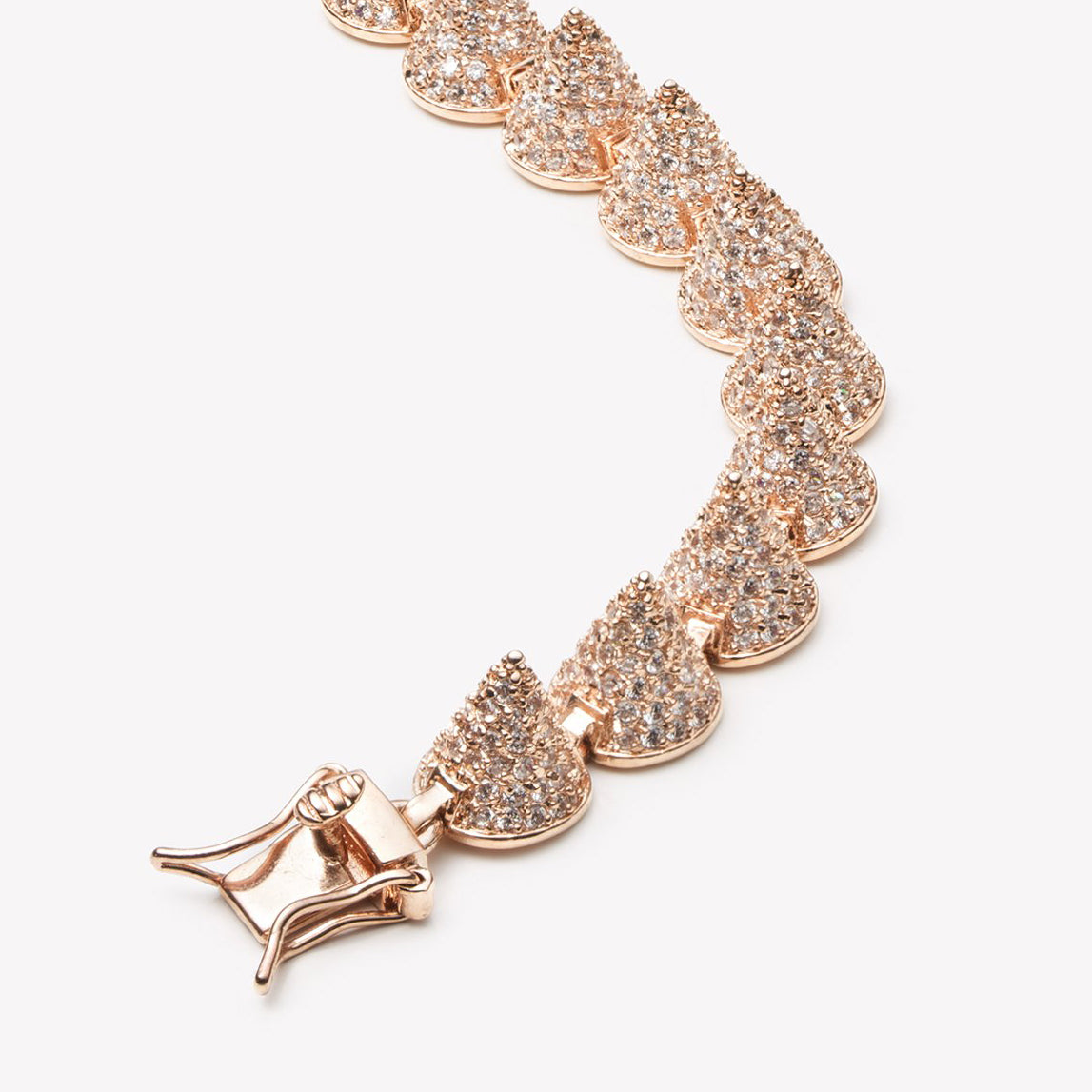 Pavé Small 17 Cone Bracelet Rose Gold – EDDIE BORGO